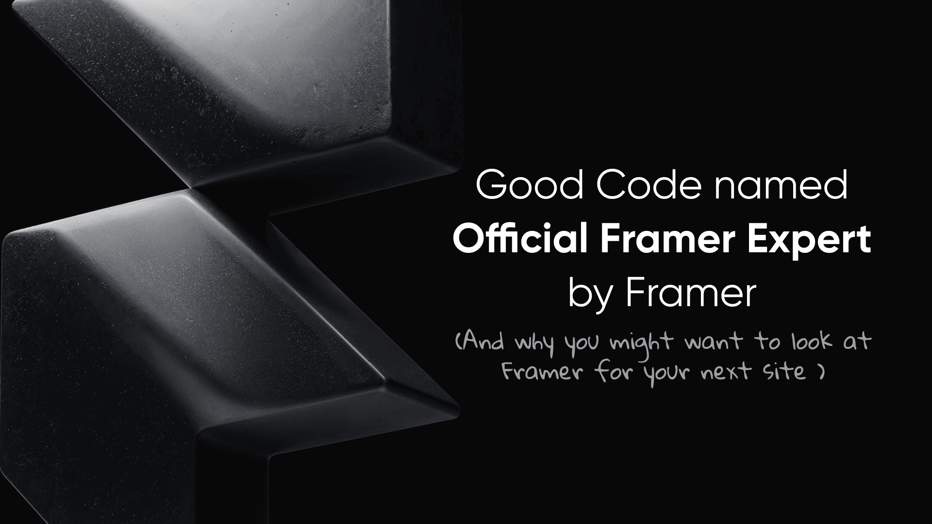 Good Code Named Official Framer Expert by Framer Team